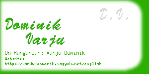 dominik varju business card